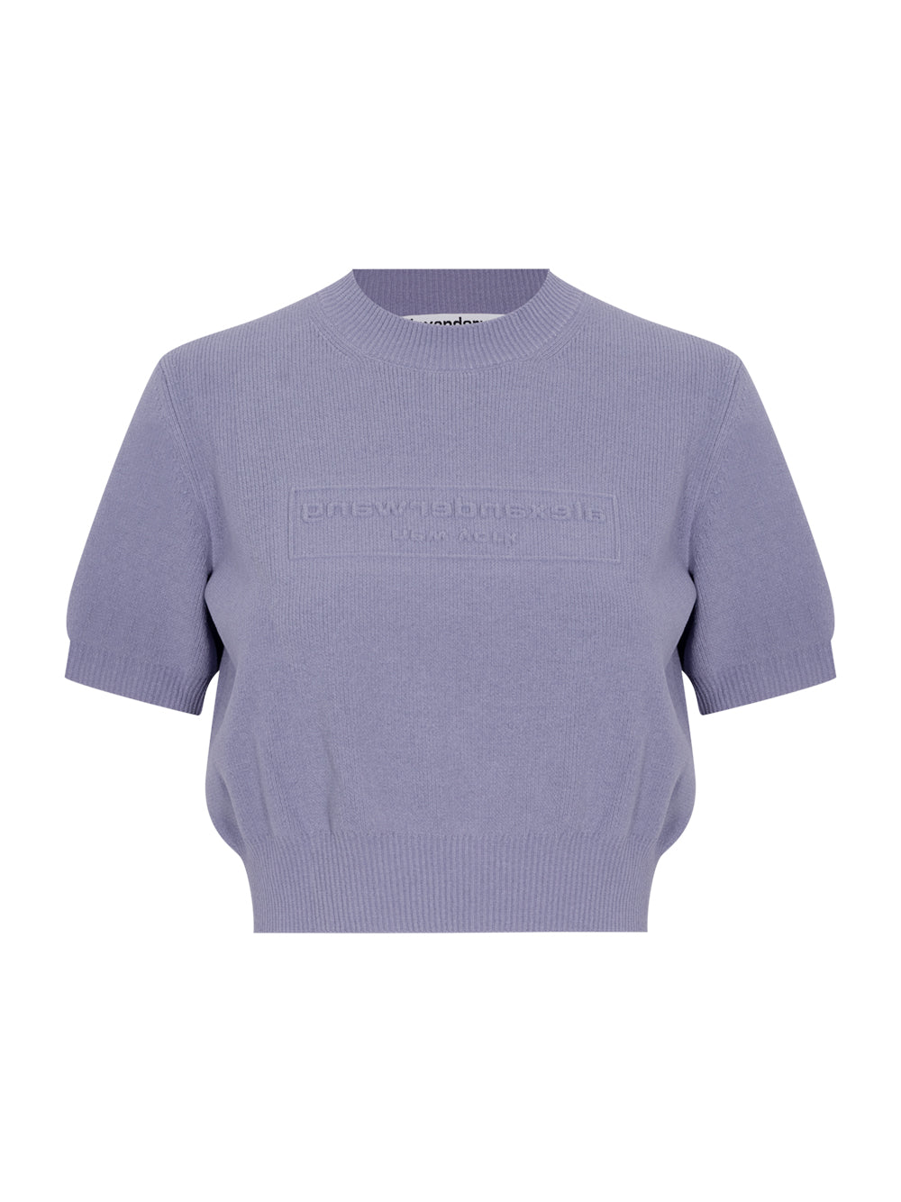 Logo-Embossed Ribbed Chenille Sweater (Lavender Grey)
