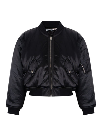 Logo-Embroidered Bomber Jacket (Black)