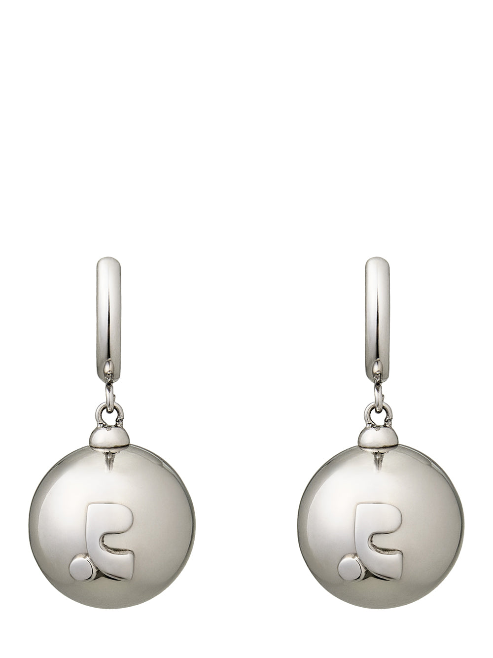 Logo Ball Ring Earring (Silver)