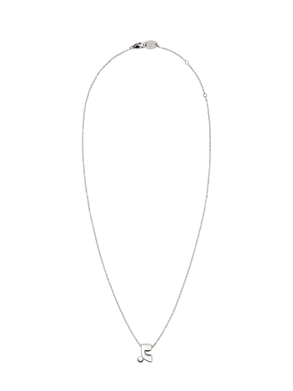 Logo Bold Pendant Necklace (Silver)