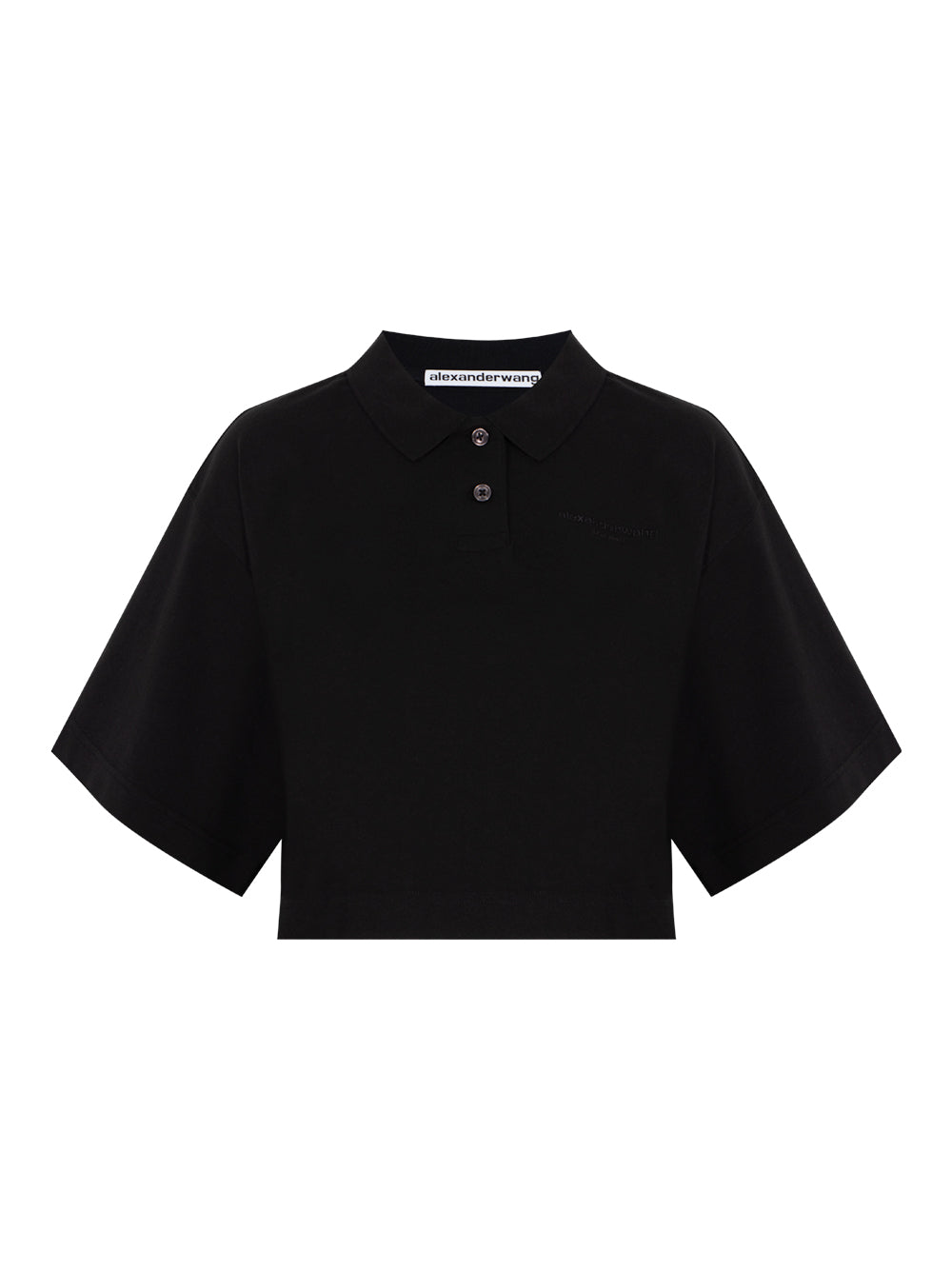 Logo Cropped Jersey Tee (Black)