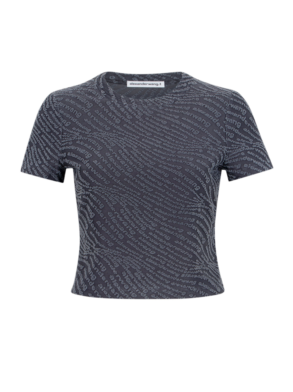 Logo Jacquard Short Sleeve Baby Tee (Graphite)