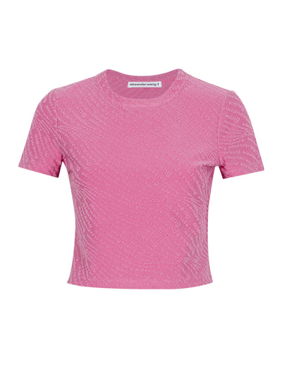 Logo Jacquard Short Sleeve Baby Tee (Lotus)
