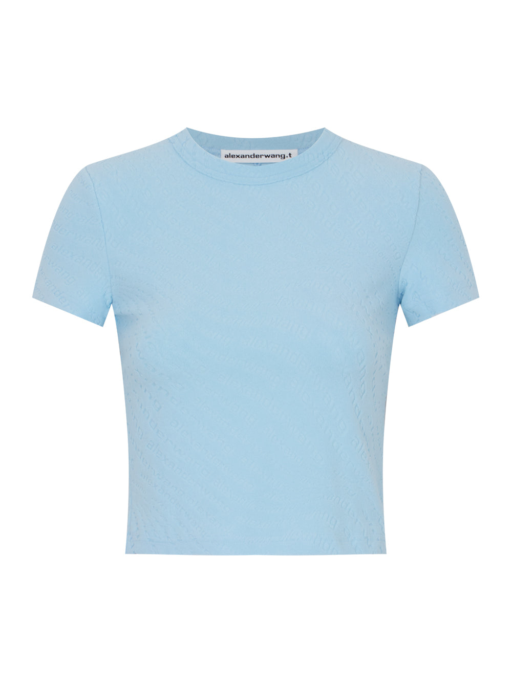 Logo Jacquard Short Sleeve Baby Tee (Sky Blue)