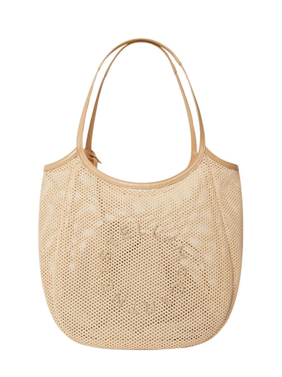 Logo Mesh Hobo Bag (Beige)