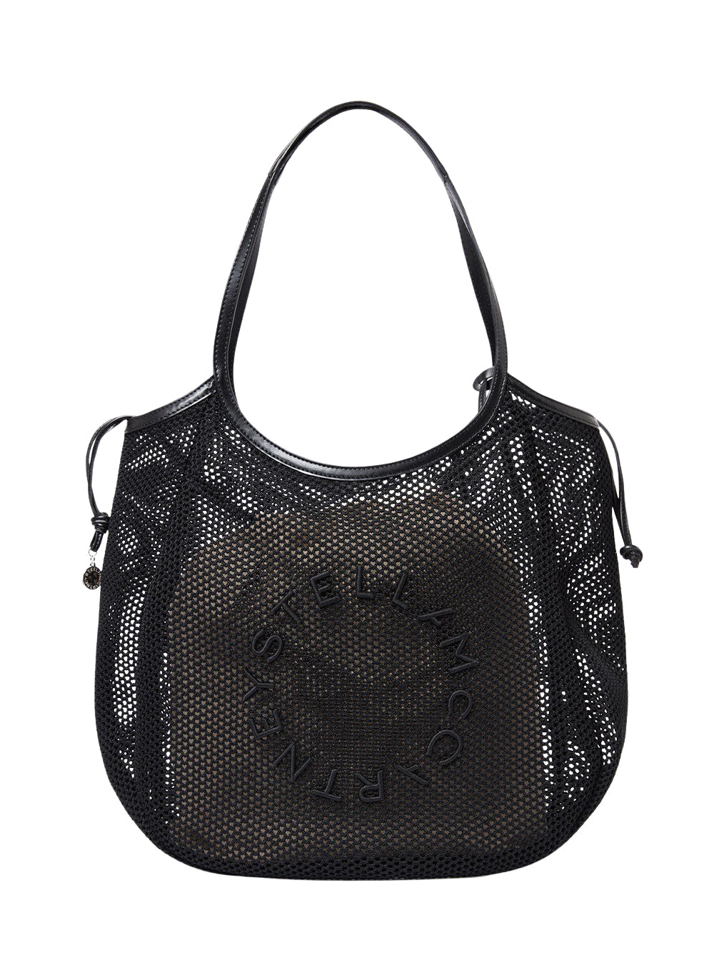 Logo Mesh Hobo Bag (Black)