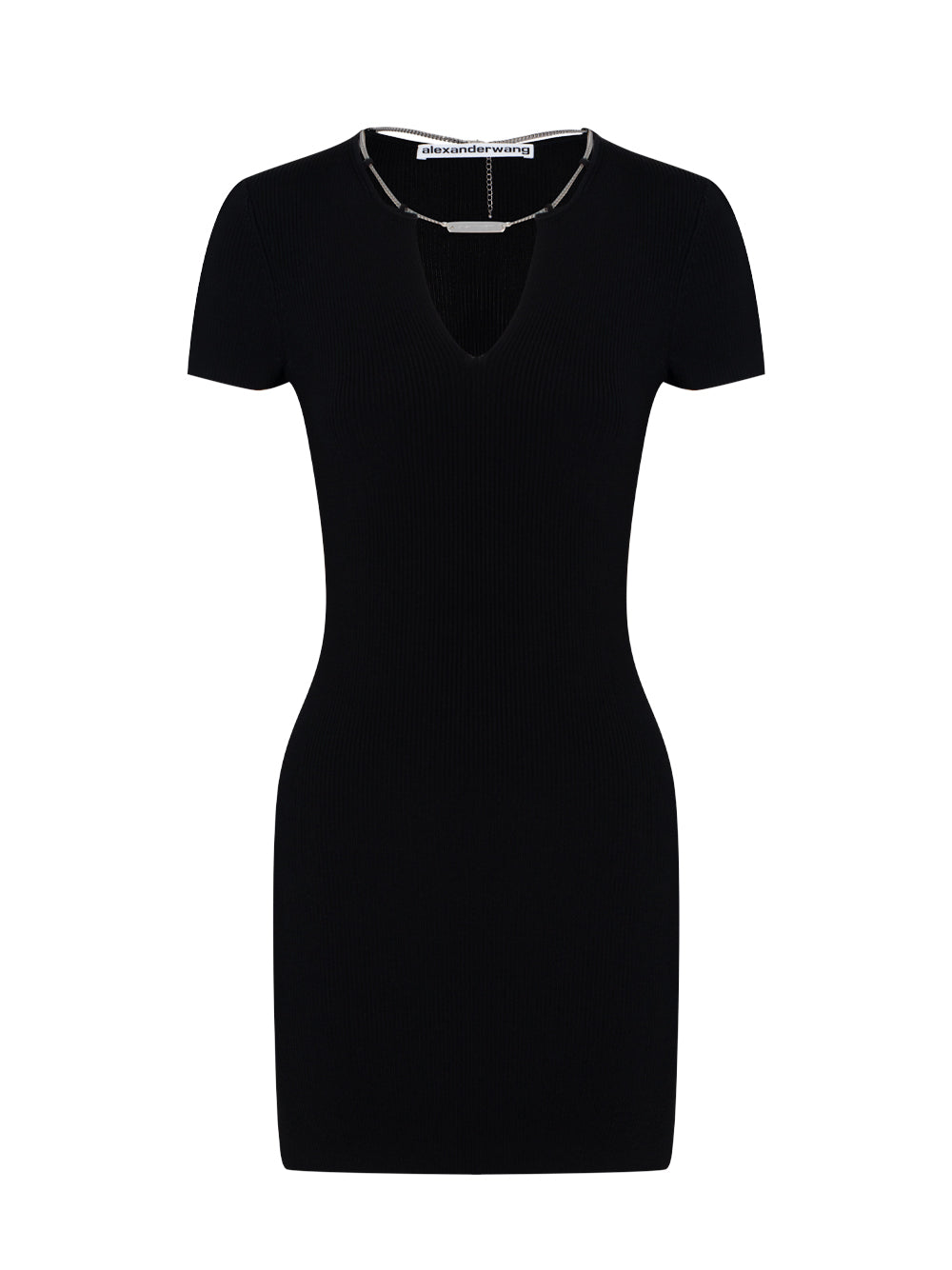 Logo Nameplate Bodycon Minidress (Black)
