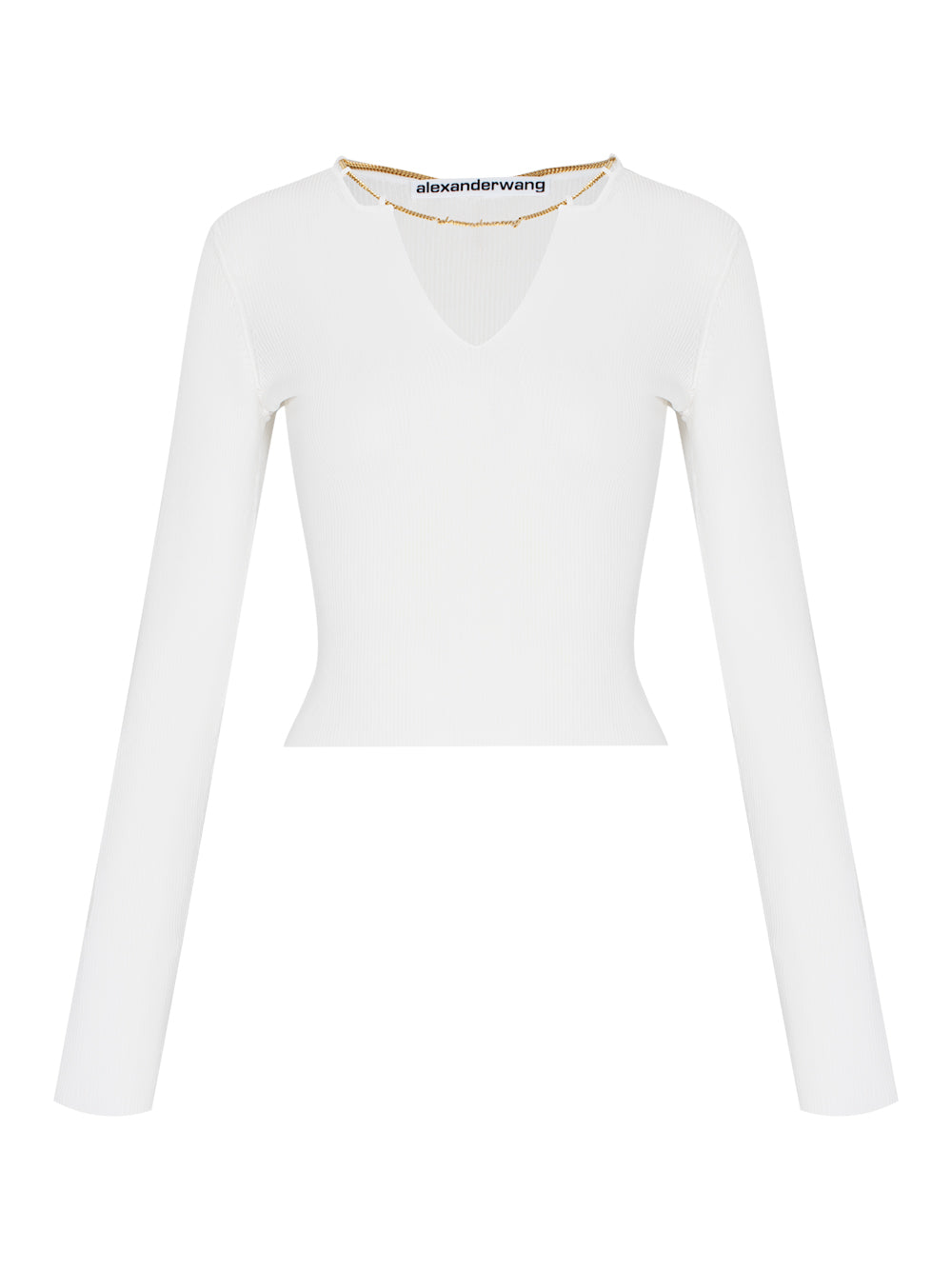 Logo Nameplate Cropped Shirt (White)