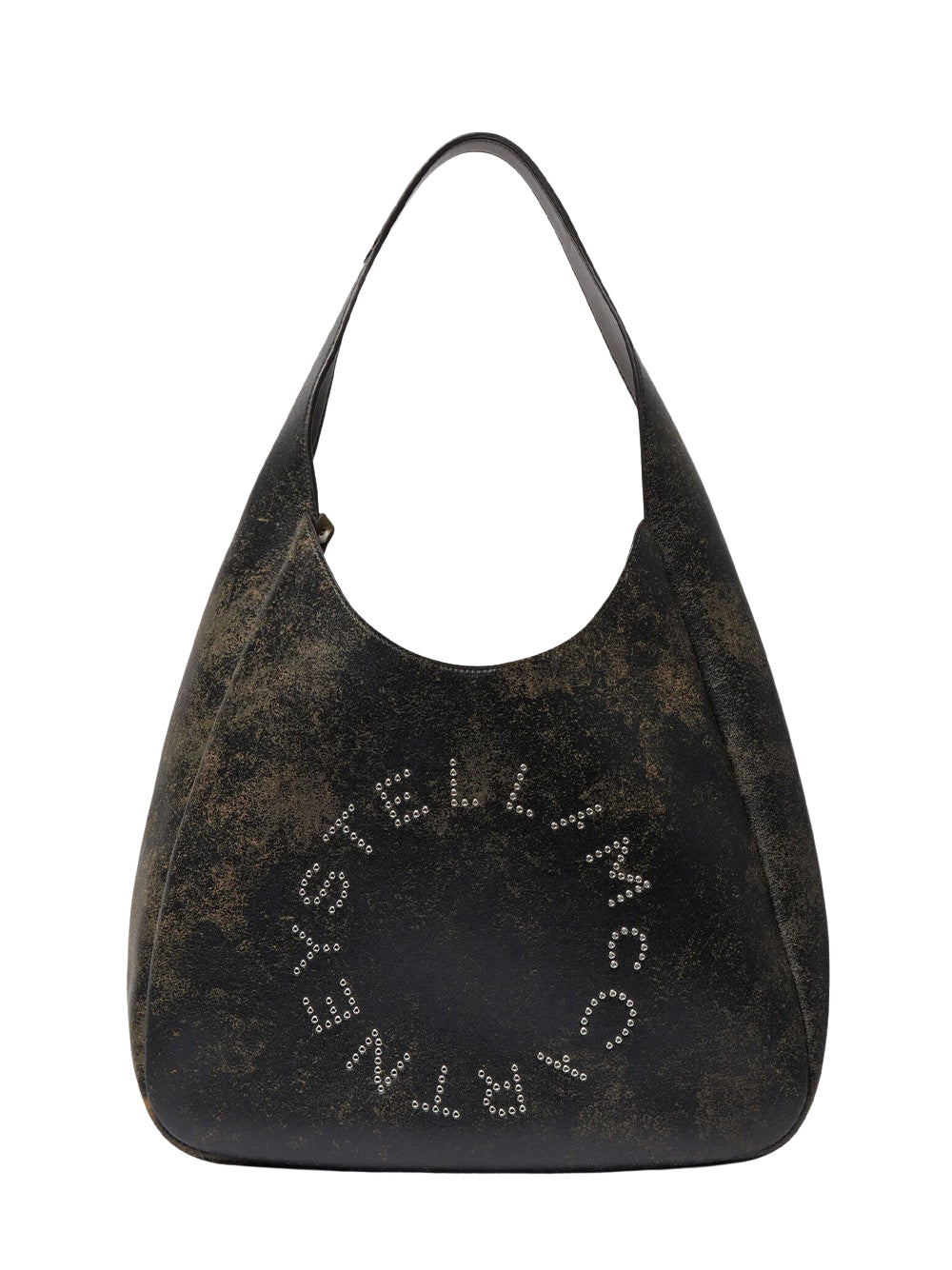Logo Slouchy Aged Large Hobo Bag (Mud)