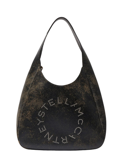 Logo Slouchy Aged Large Hobo Bag (Mud)
