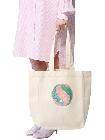 Lollipop Graphic Tote Bag (Off White)