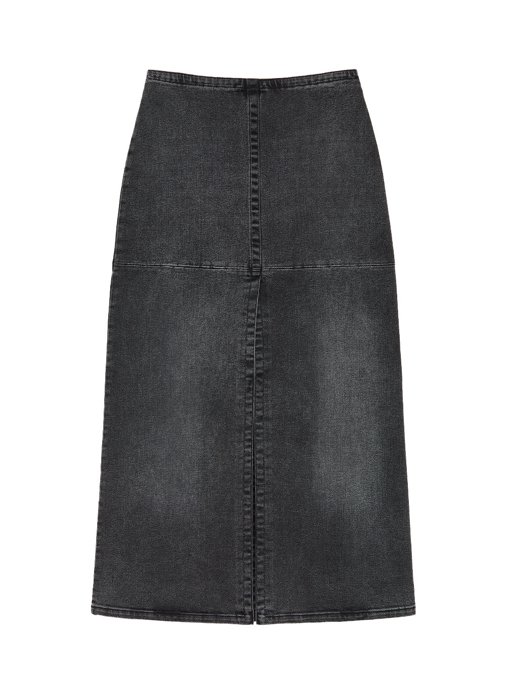 Long Denim Skirt (Grey)