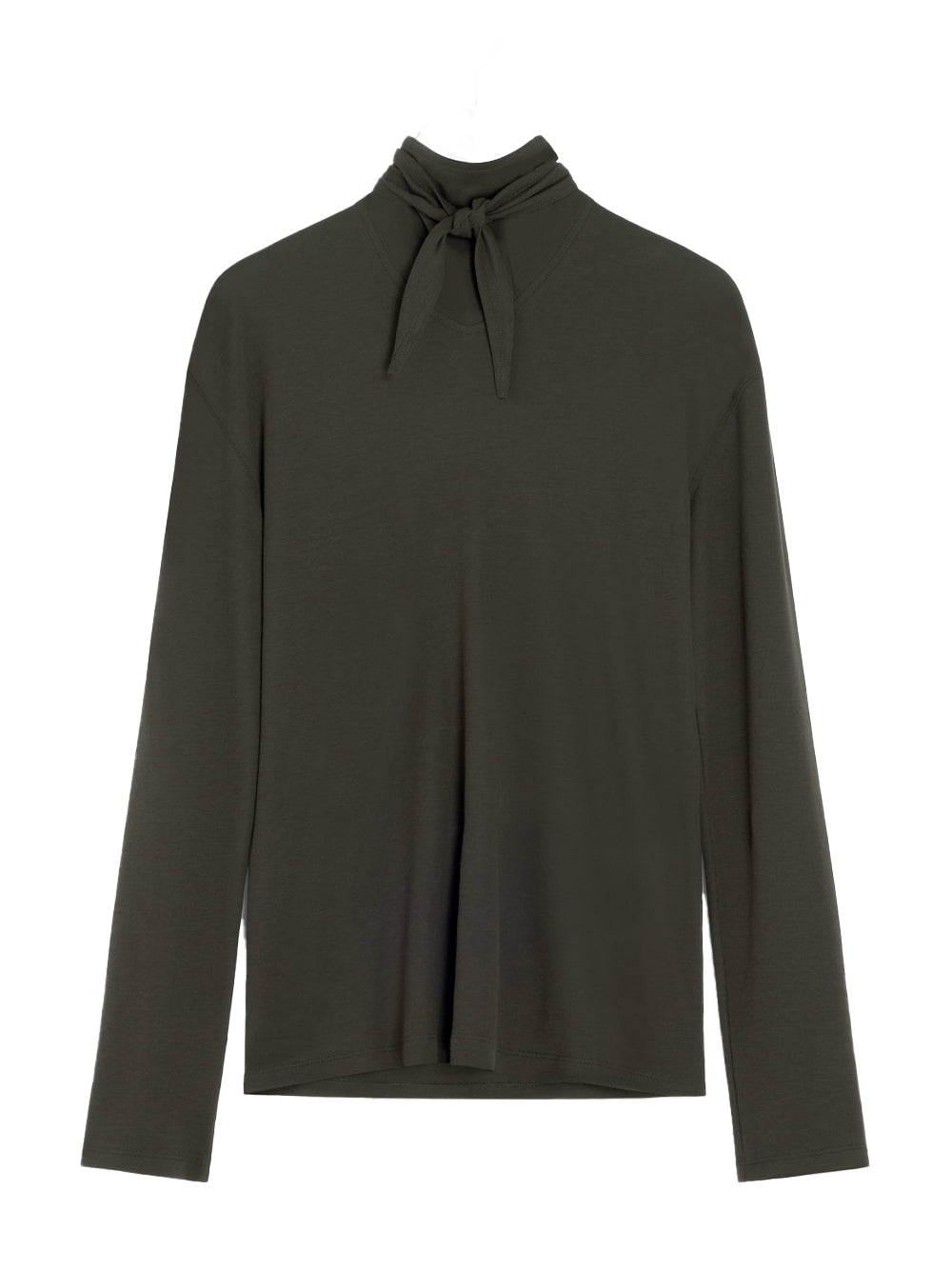 Long Sleeve Foulard Top (Dark Espresso)