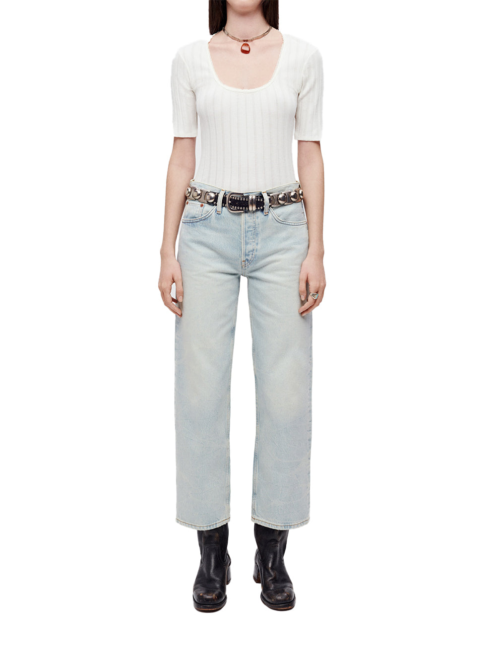 Loose Crop Jeans (Ranch Water)