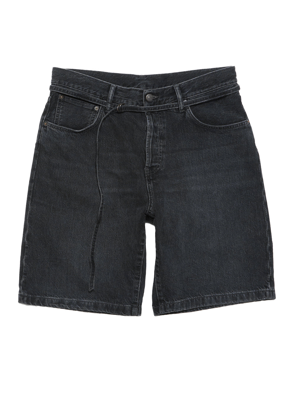 Loose Fit Denim Shorts (Black)