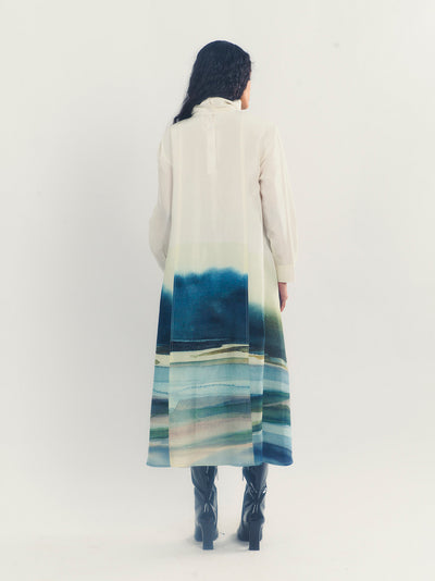 Ocean Silk Dress (White)