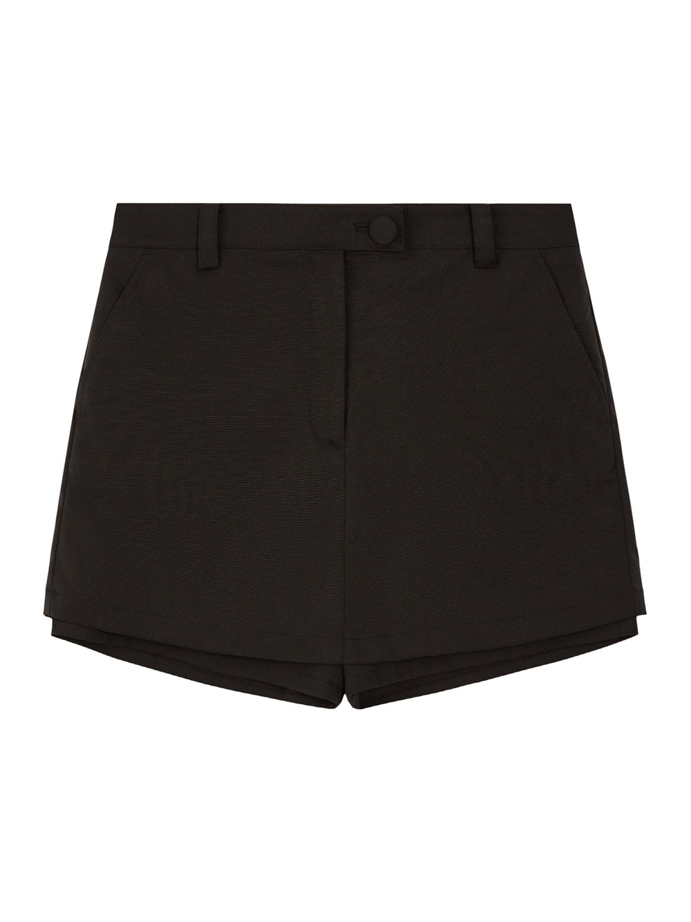 Low Rise Button Skort (Brown)