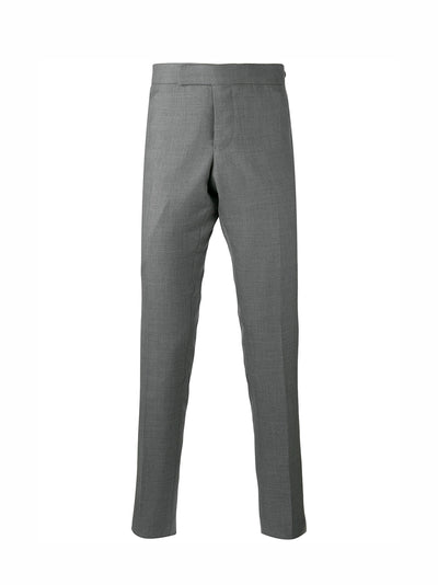 Low Rise Skinny Side Tab Trouser In Super 120’s Twill (Medium Grey)