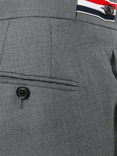 Low Rise Skinny Side Tab Trouser In Super 120’s Twill (Medium Grey)