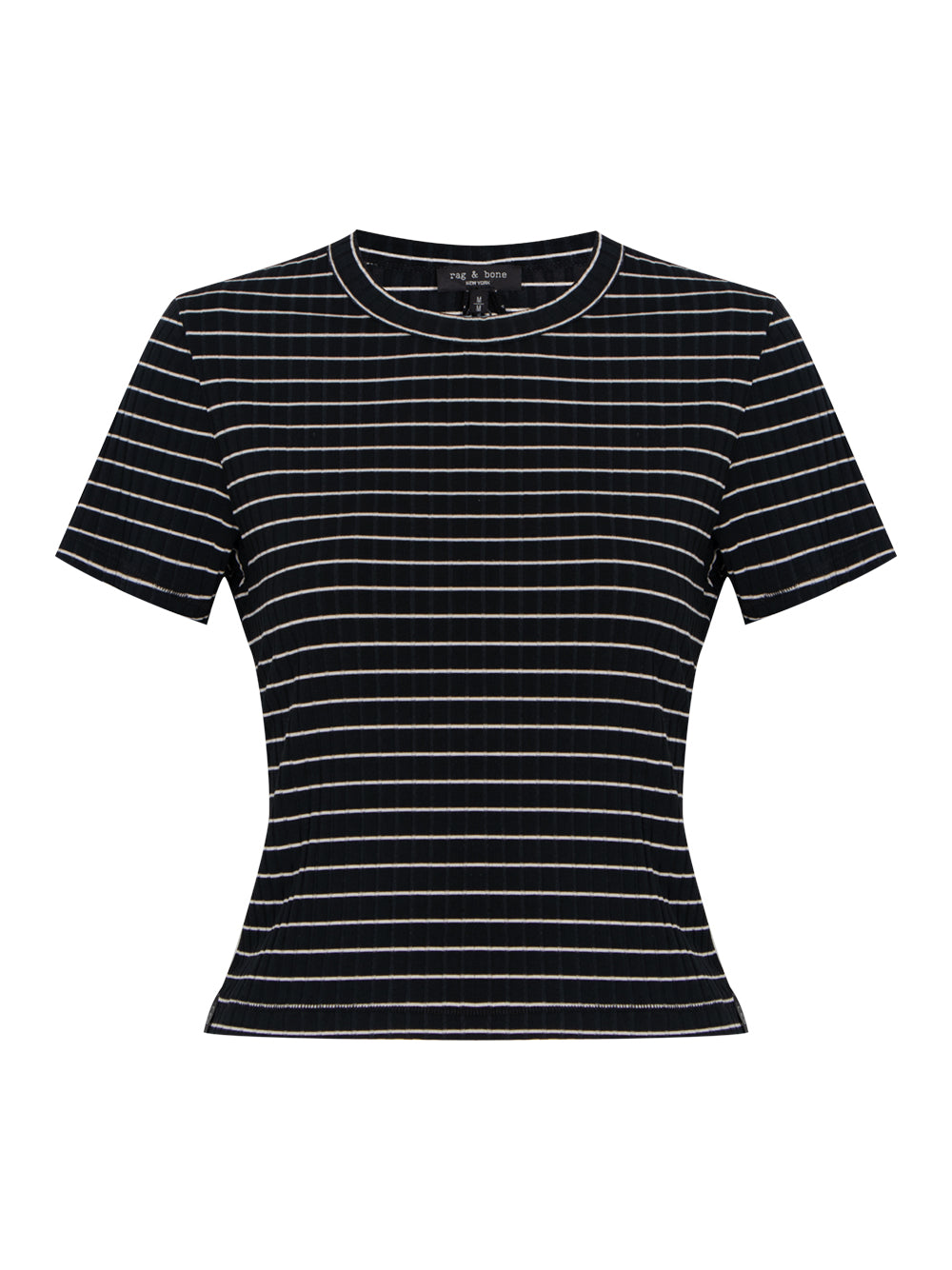 Luca Stripe Rib Baby Tee (Black Multi)