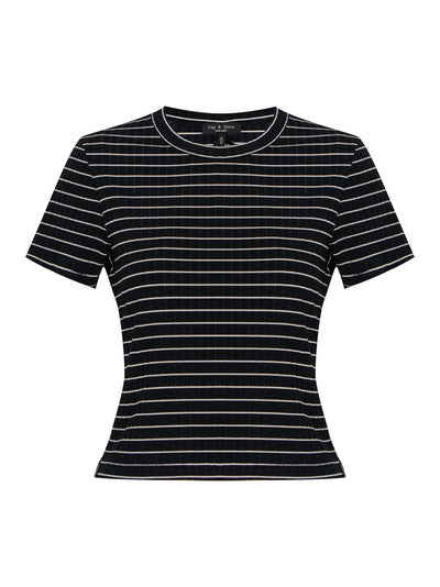 Luca Stripe Rib Baby Tee (Black Multi)