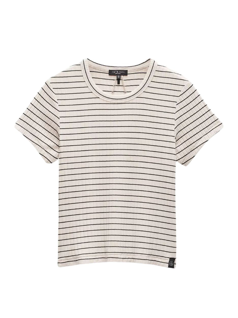 Luca Stripe Rib Baby Tee (Ivory Multi)