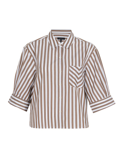 Lucia Striped Shirt (Brown Stripe)