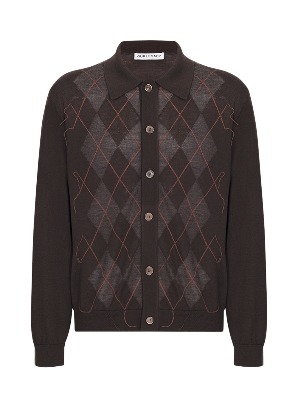 Academy Cardigan Argyle Fine