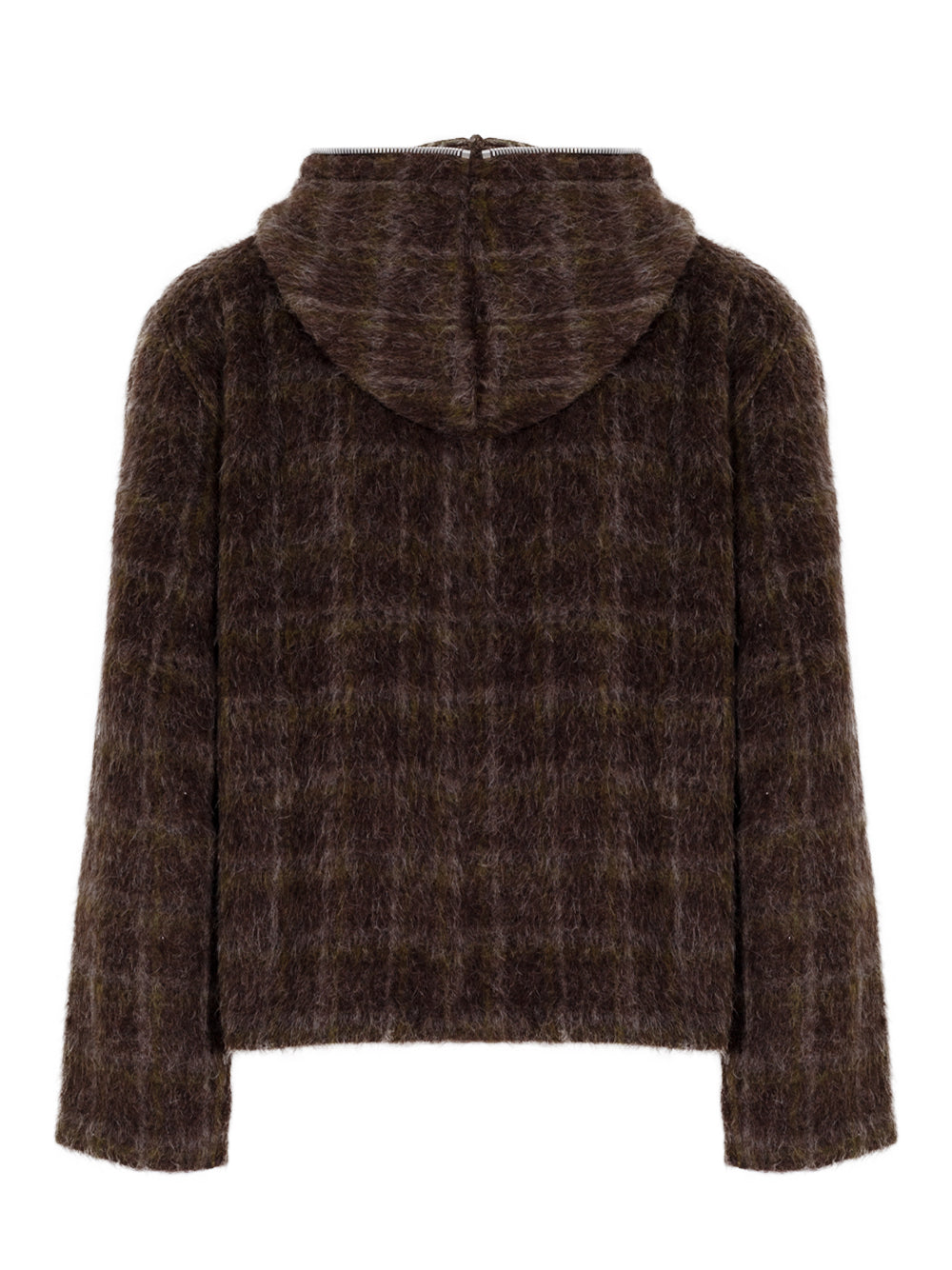 Full Zip Hood Dorf Check Hairy