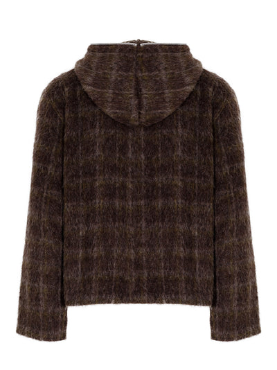 Full Zip Hood Dorf Check Hairy