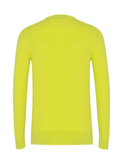 Long Sleeve High Low Crew Lime