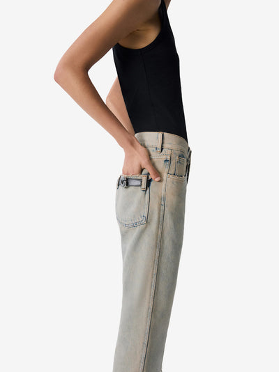 Boyfriend Denim Pants (Grey)