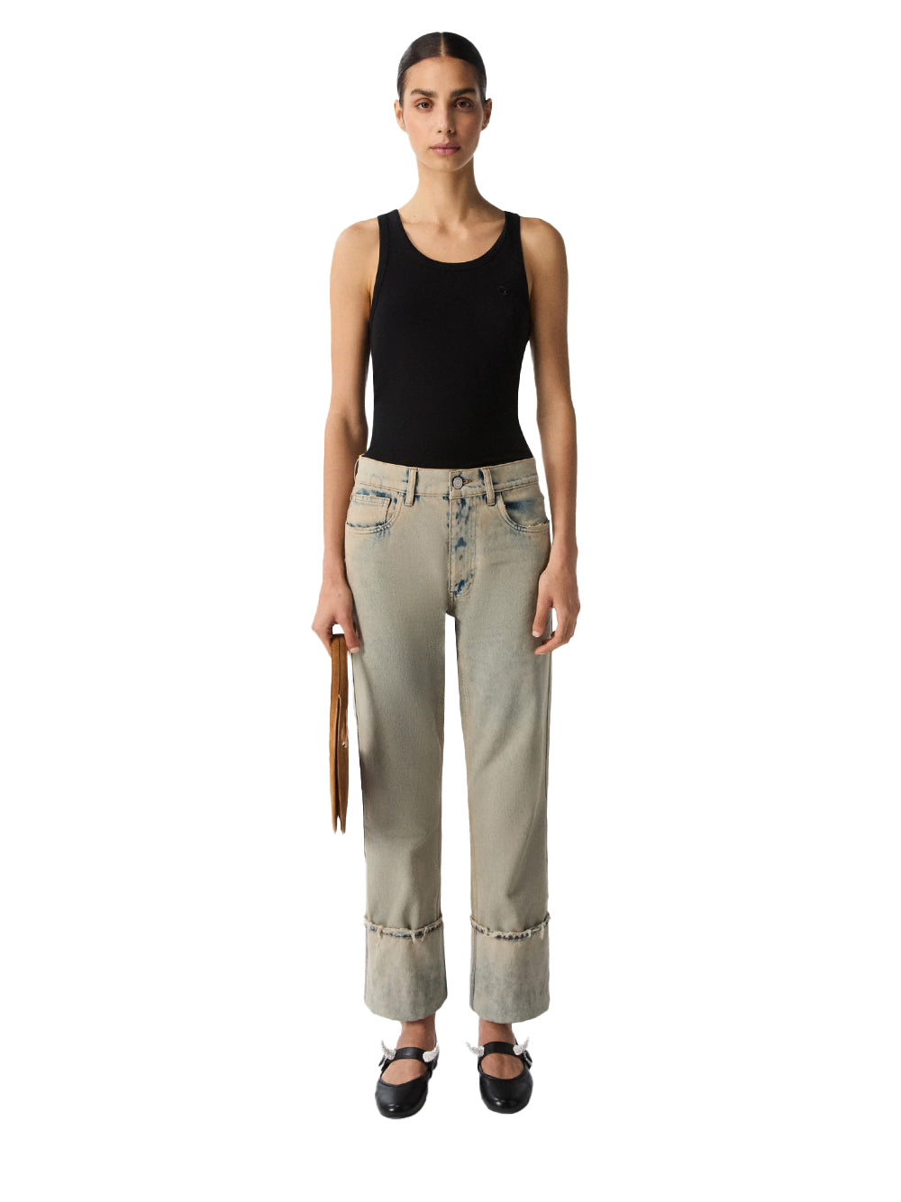 Boyfriend Denim Pants (Grey)
