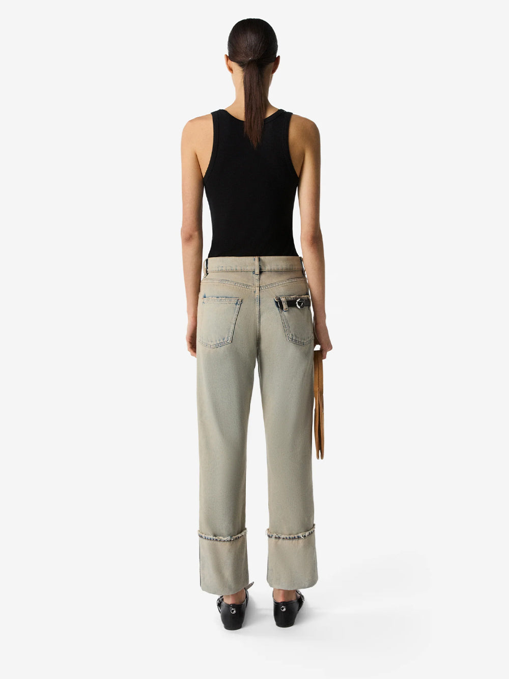 Boyfriend Denim Pants (Grey)