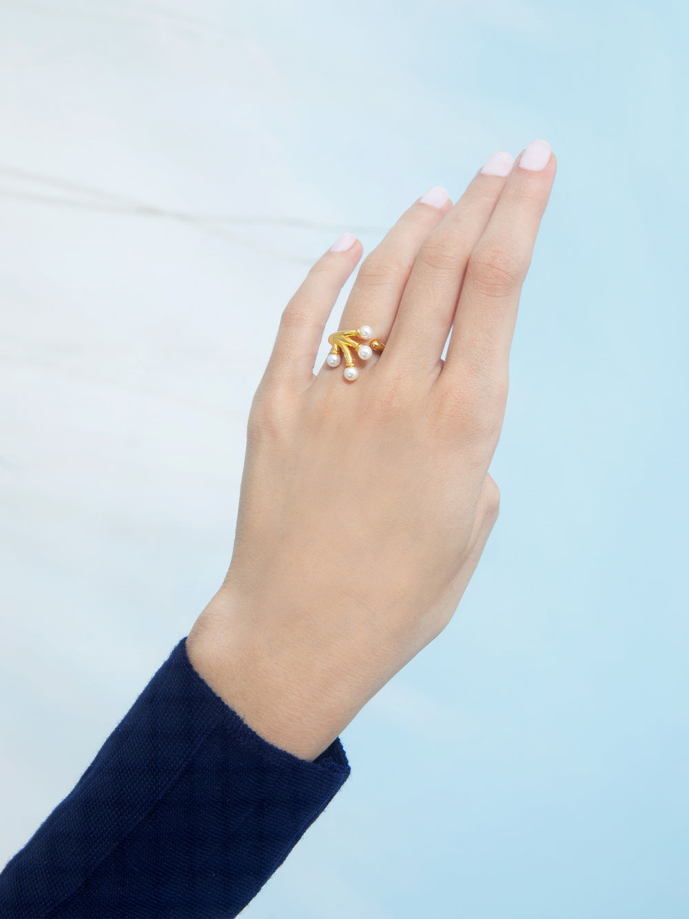 Pearl Wedding Jewelry Ring (Gold)