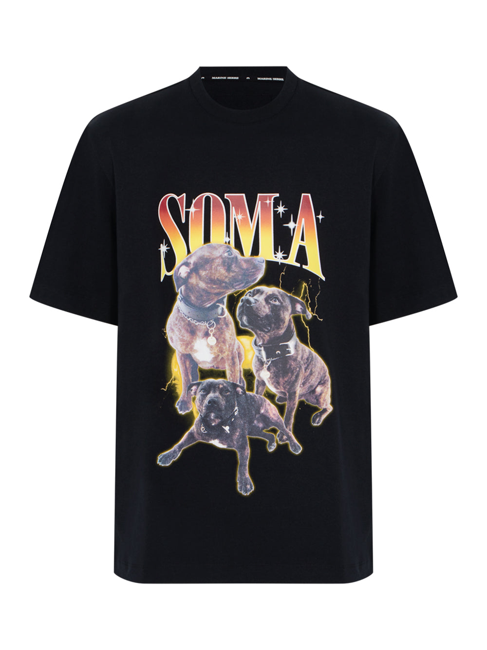 Cotton Jersey Loose Fit T-Shirt (Black Soma Print)