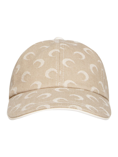 Moon Jacquard Twill Baseball Cap (Dark Beige)