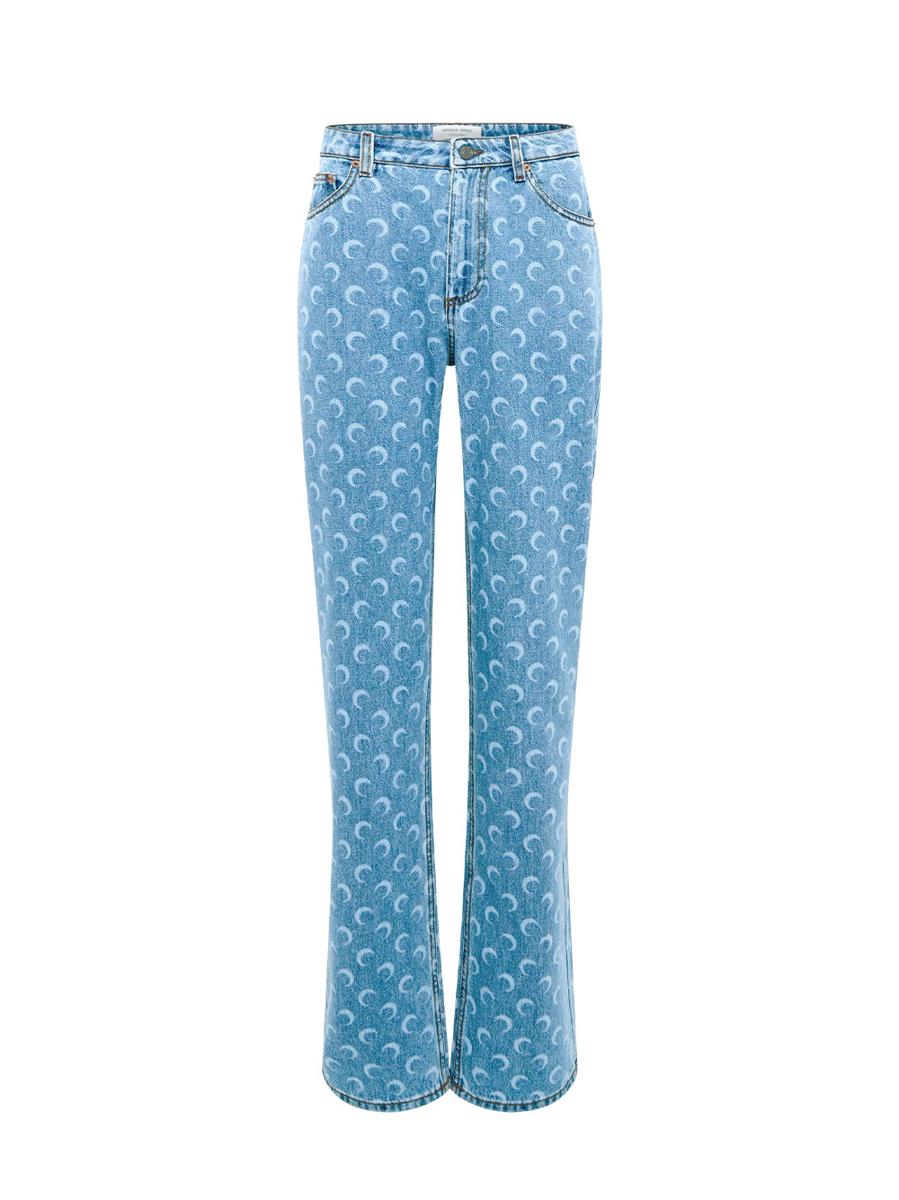 Moon Laser Denim Loose Jeans (Light Blue)