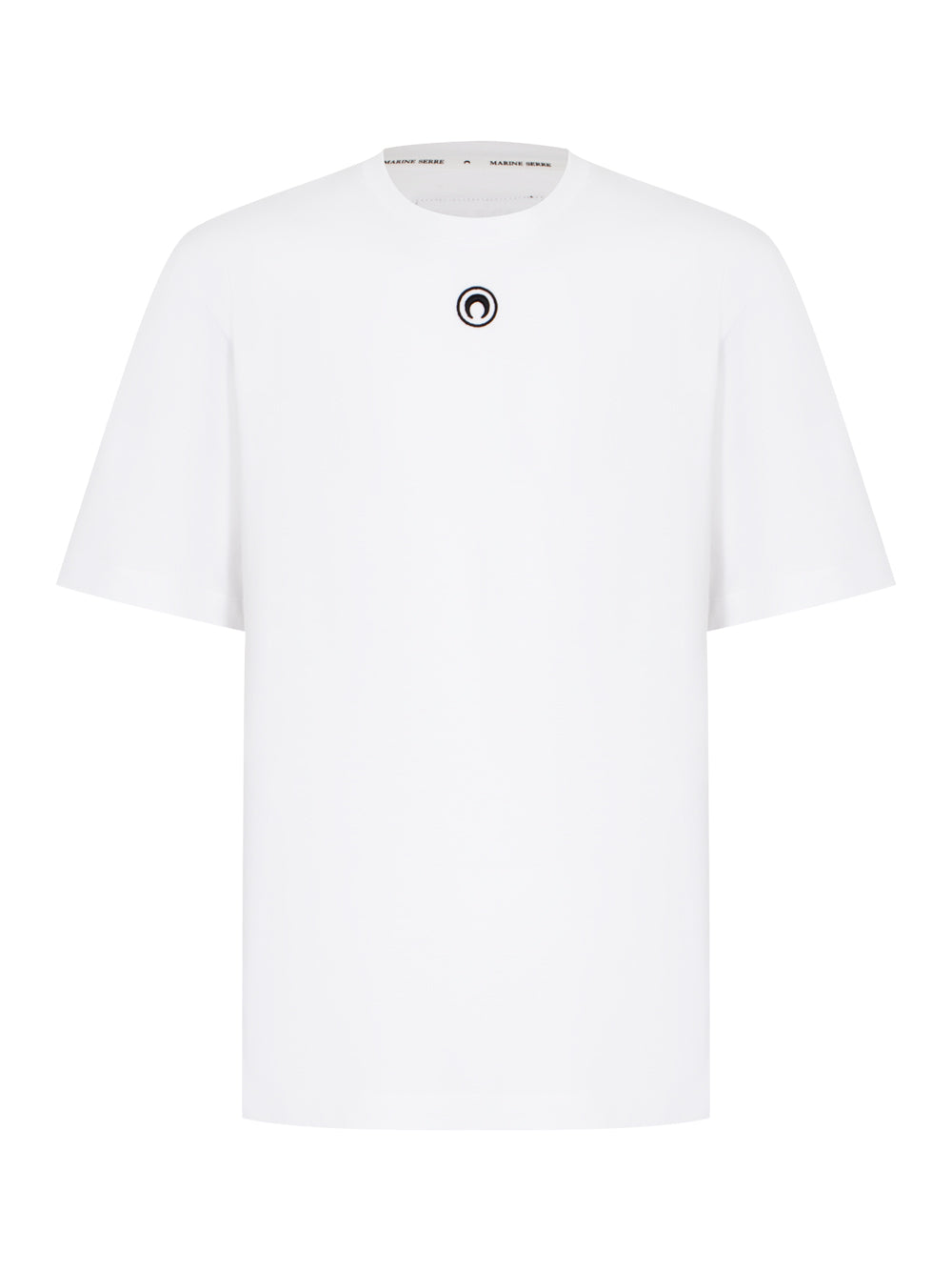 Men Moon Logo Jersey Loose Fit T-Shirt (White)