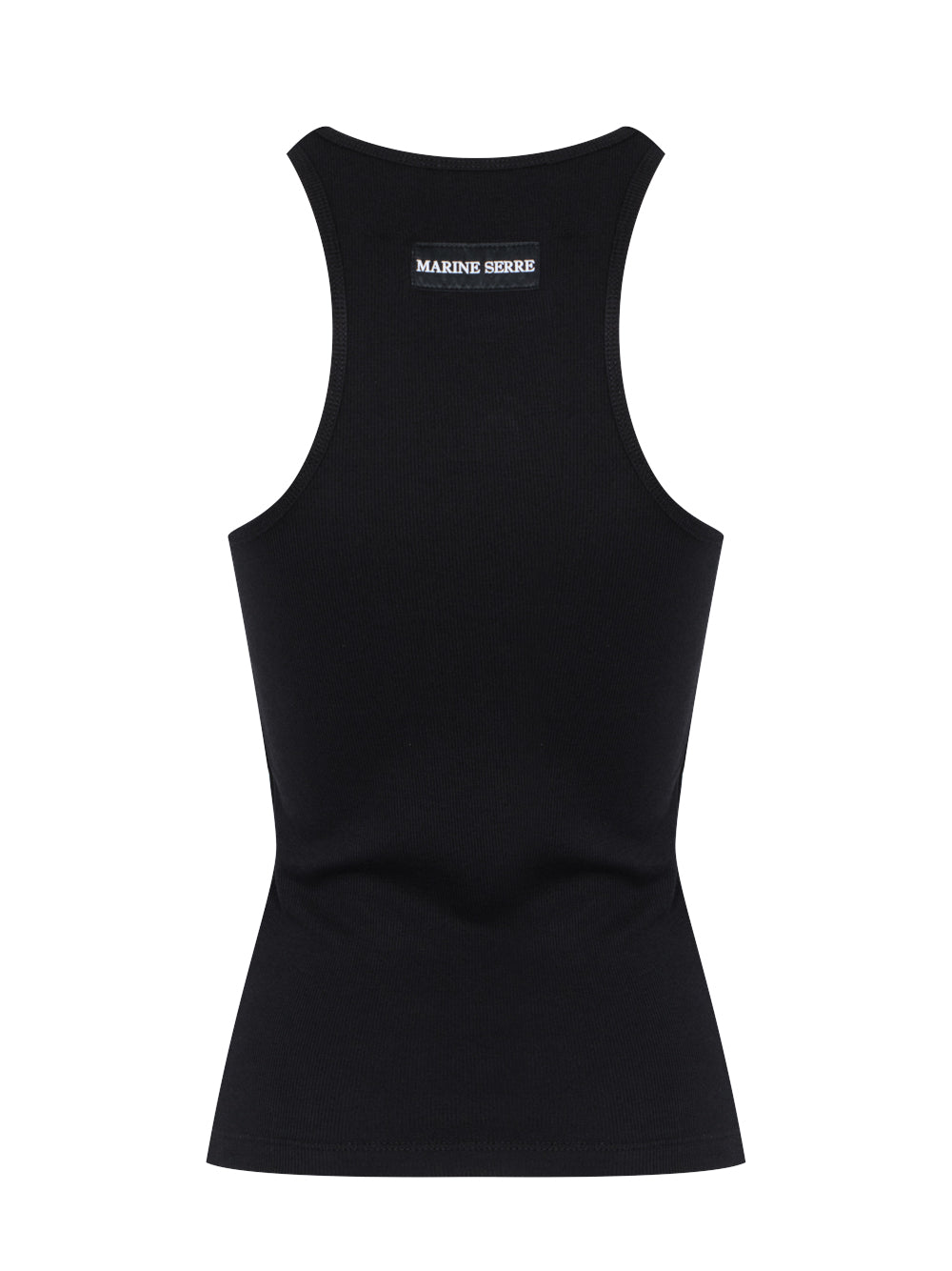 Women Moon Logo Ribbed Jersey Tank Top (Black)