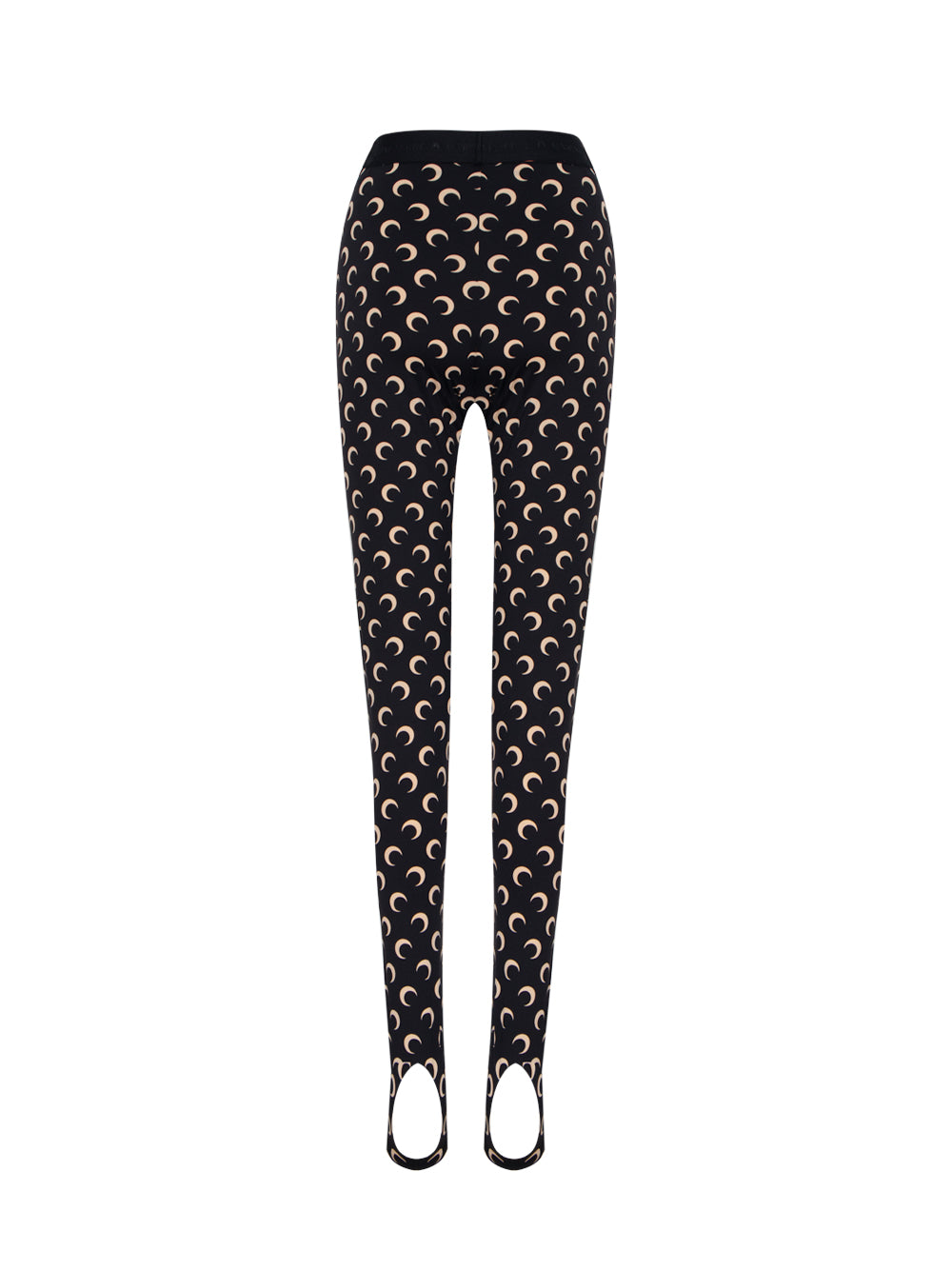 Women Moon Printed Jersey Stirrup Leggings (Inverse Tan)