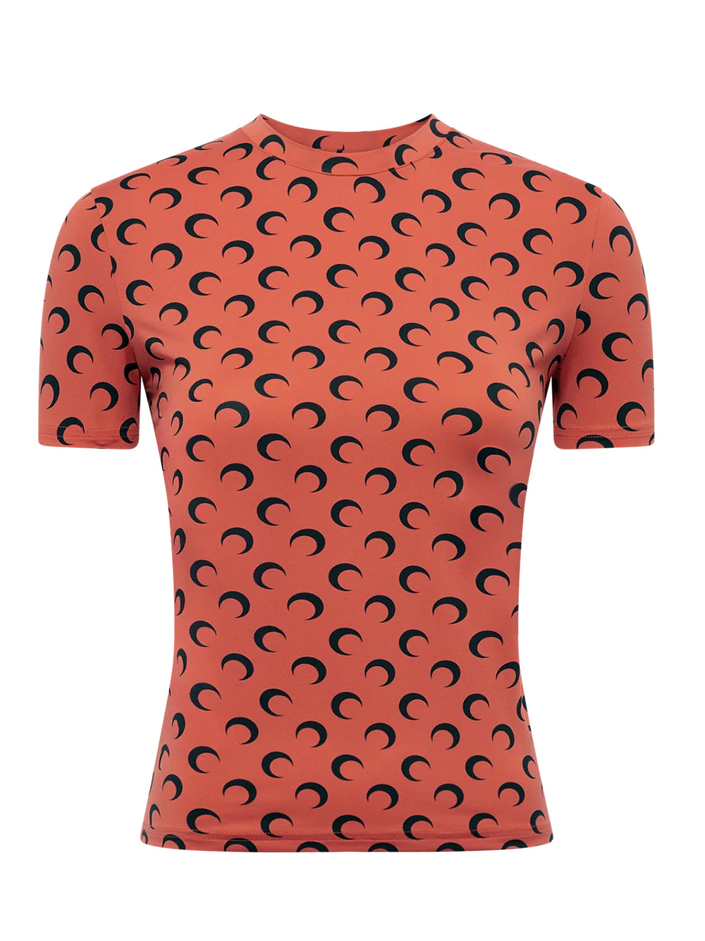Recycled Moon Jersey Second Skin Short Sleeves Top (Red)