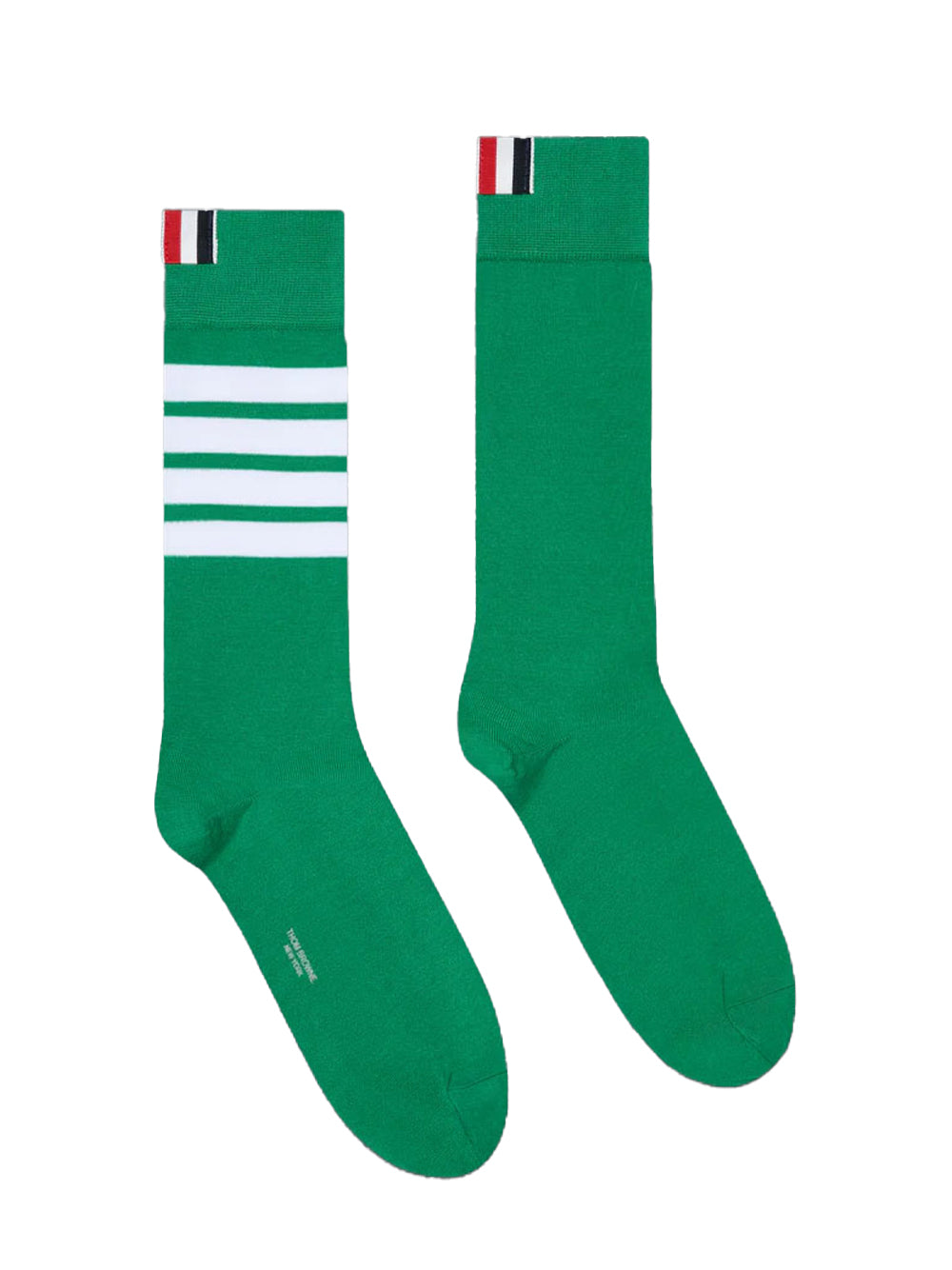 Cotton 4-Bar Mid Calf Sock Medium Green