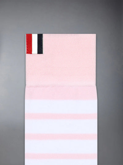 Cotton 4-Bar Mid Calf Socks Light Pink