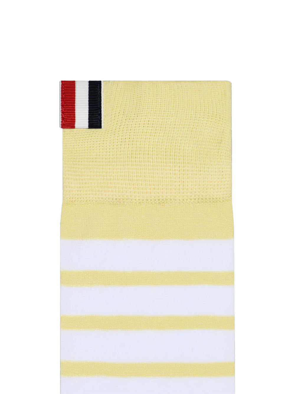 Cotton 4-Bar Mid Calf Sock Pale Yellow