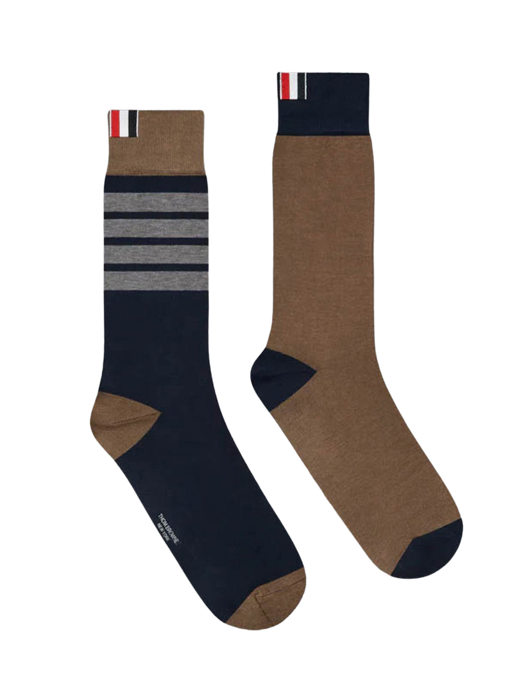 Mens Knit Hosiery Socks Navy/grey/br