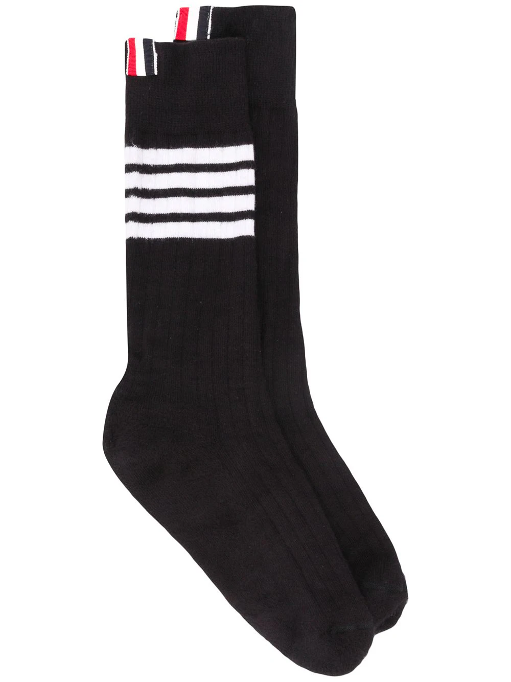 Athletic Mid Calf Socks In Lightweight Cotton Black