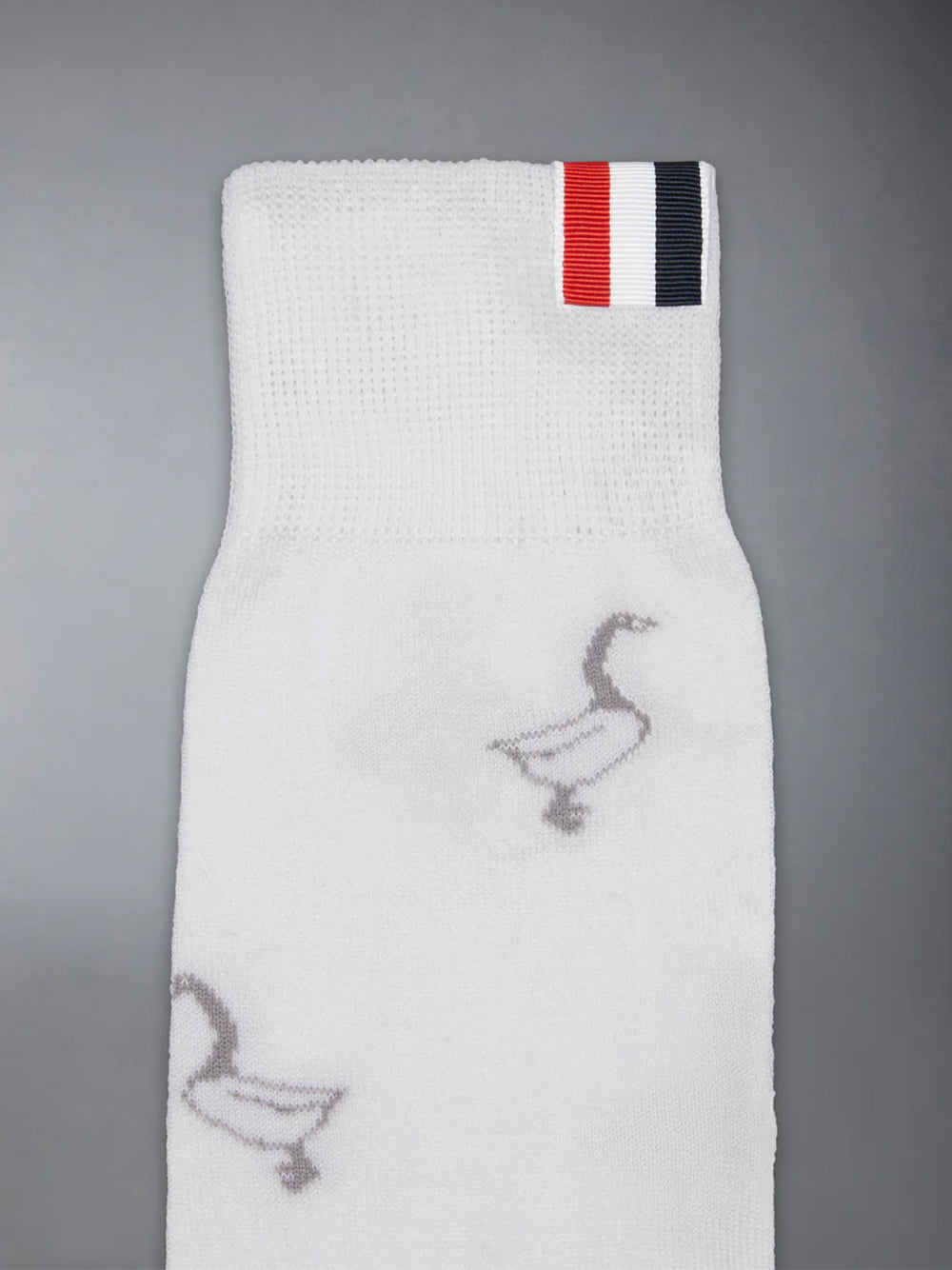 Funmix Geese Jacquard Mid Calf Socks Navy/White
