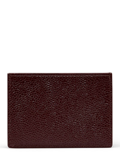 Lucido Leather Single Card Holder (Burgundy)