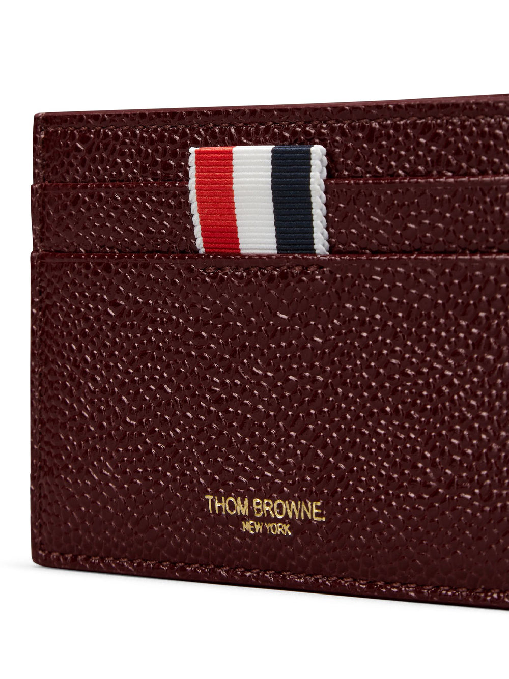 Lucido Leather Single Card Holder (Burgundy)